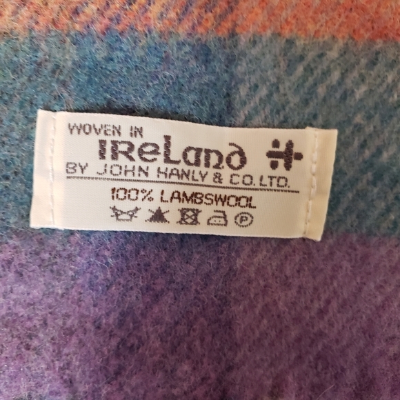 🔵 John Hanly Lambs Wool Scarf Multicolor 24 x 200 Cms. - Picture 6 of 8